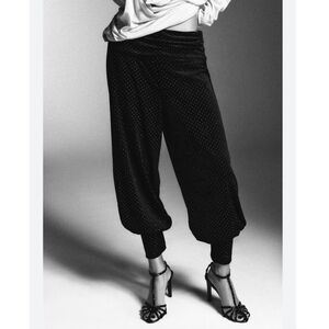 ZARA VELVET BALLOON PANTS SIZE XS